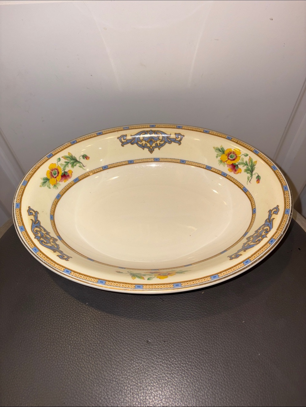 Antique Selwyn Oval Serving Bowl By J & G Meakin England REGD SOL 391413, 10” L